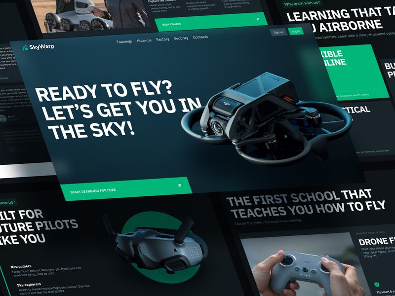 Landing Page Design for Drone E-Learning Platform