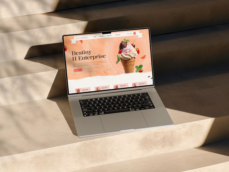 Ice Cream Website Ui Design