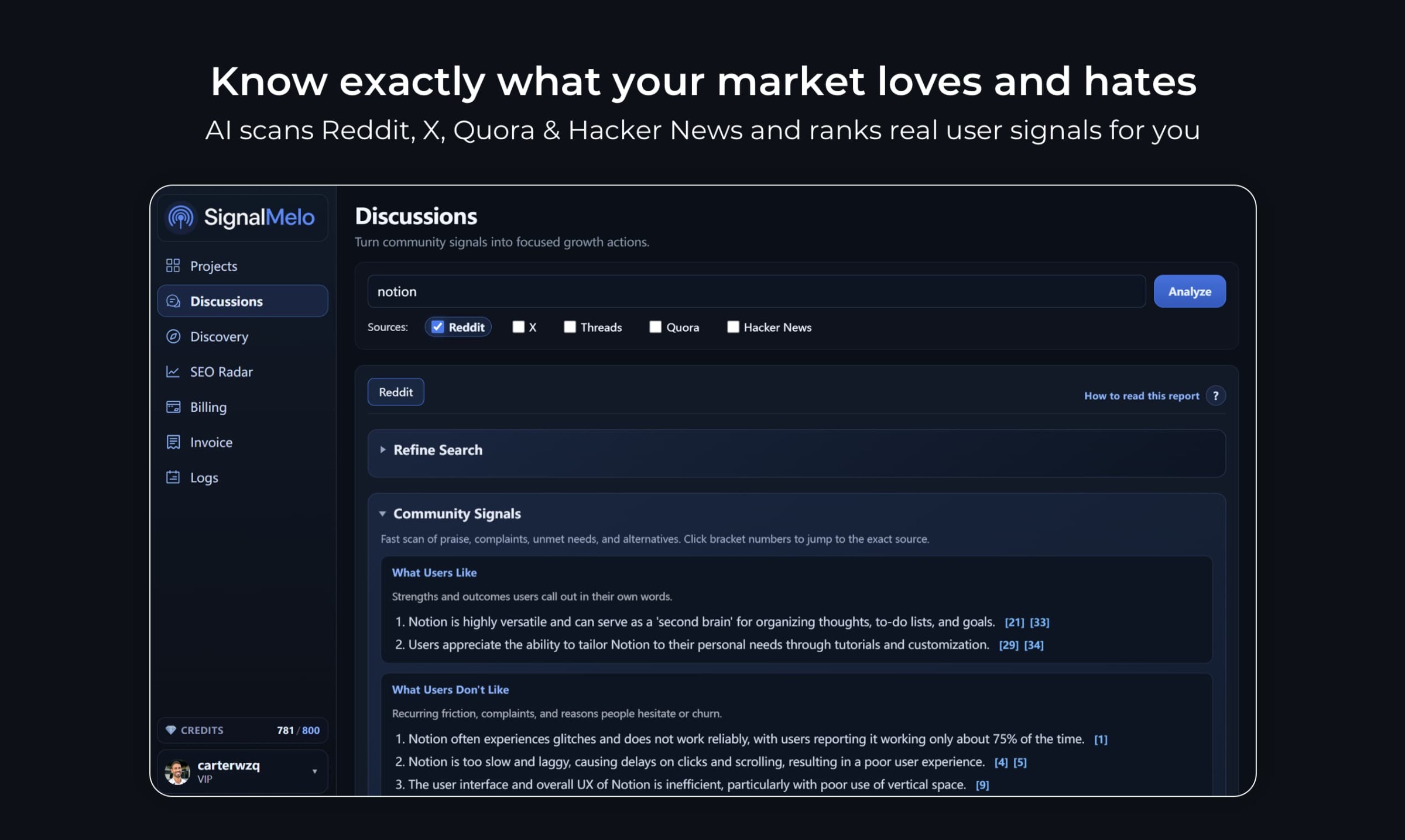 Social Listening Platform for Growth Teams | SignalMelo Image 1
