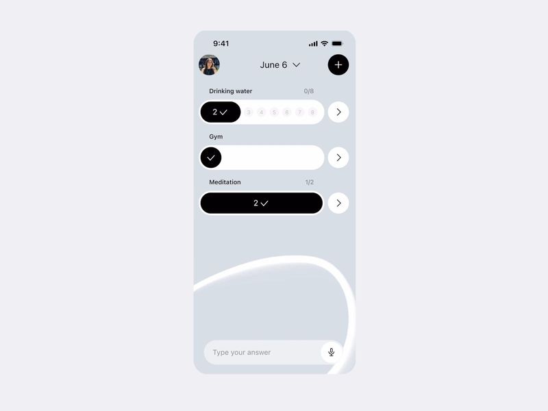 Habit app with AI assistant