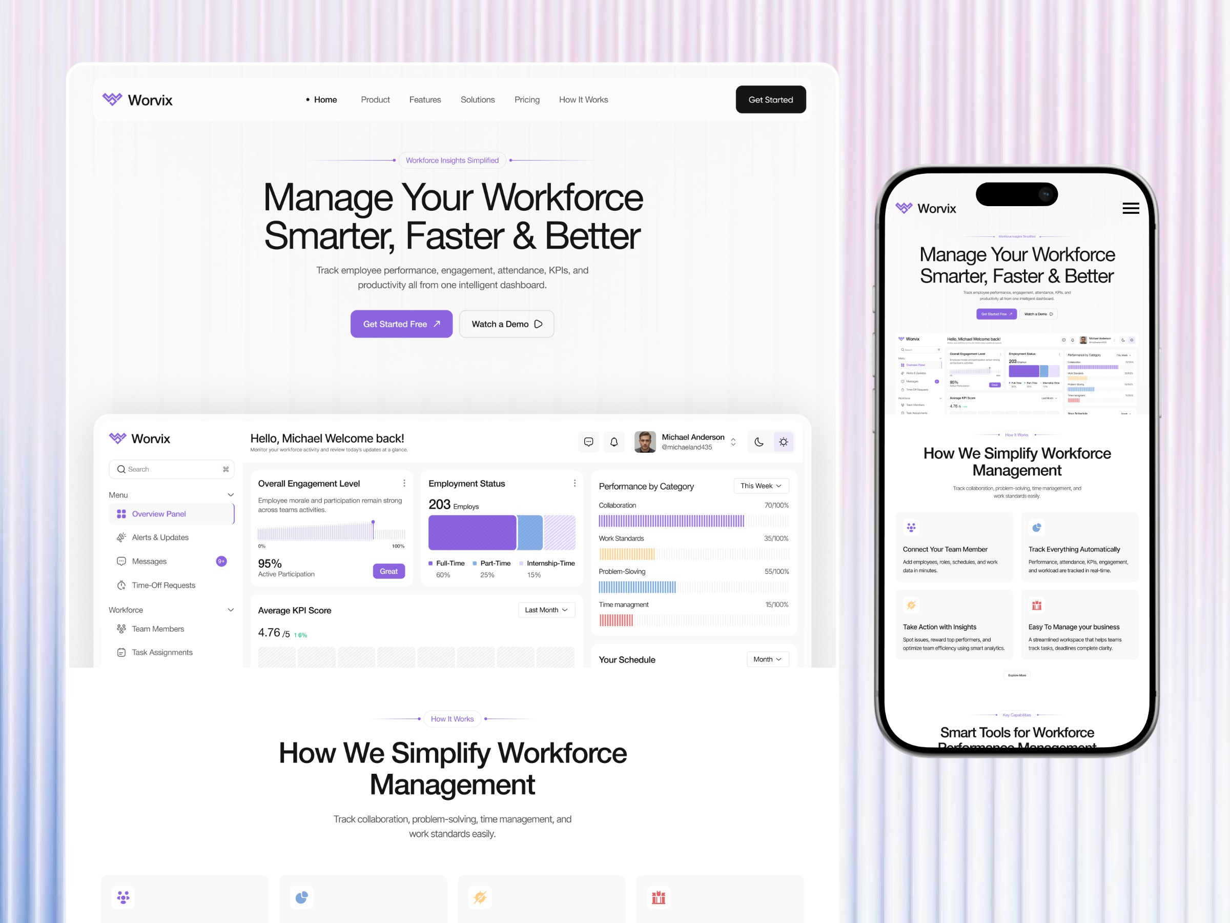 SaaS Landing Page - CRM & Workforce Management Image 0