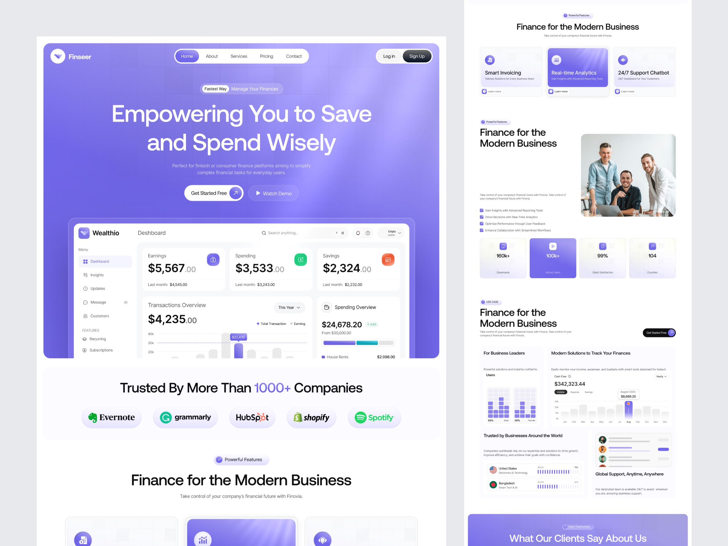 Finance SaaS Landing Page Image 1