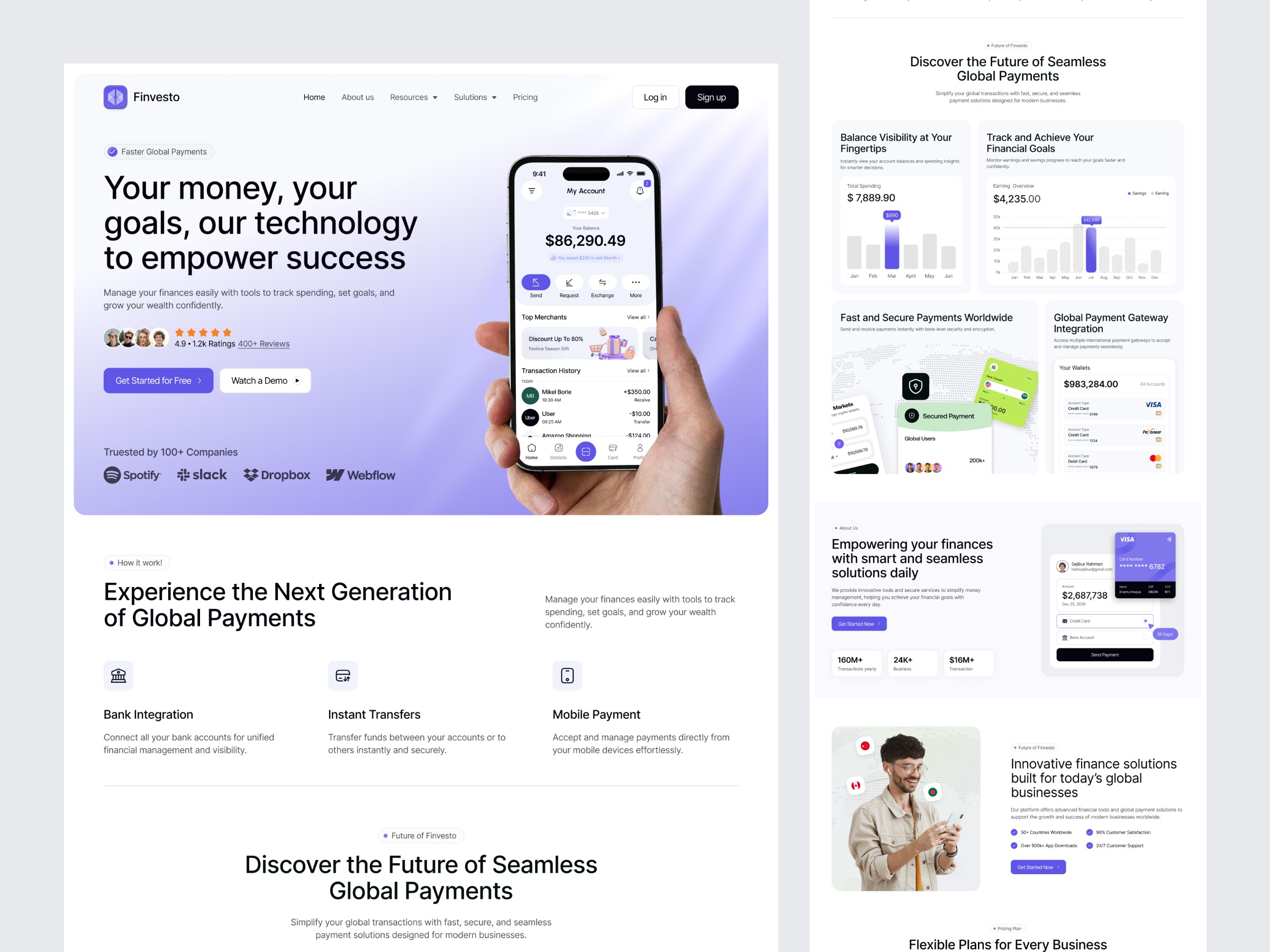 Finance Responsive Landing Page Image 1