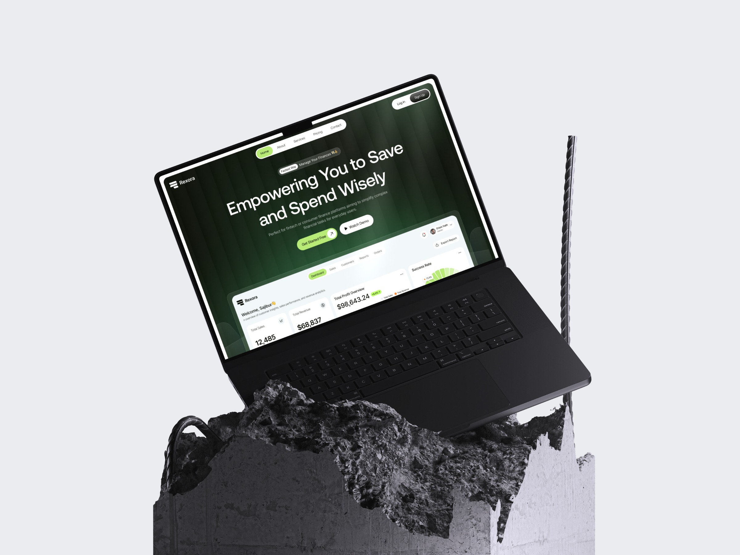 Rexora – Sales Management SaaS Website Image 2