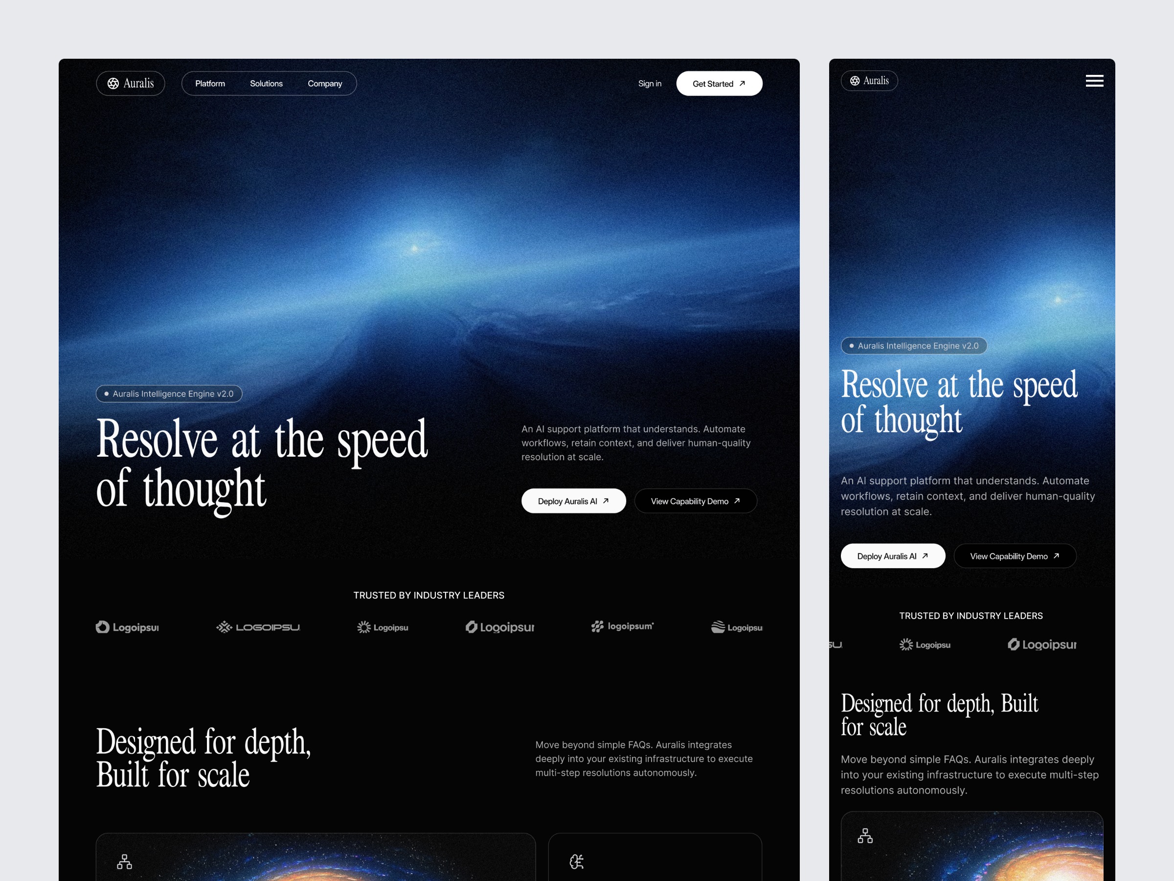 AI Customer Support Platform | Modern SaaS Landing Page Image 1