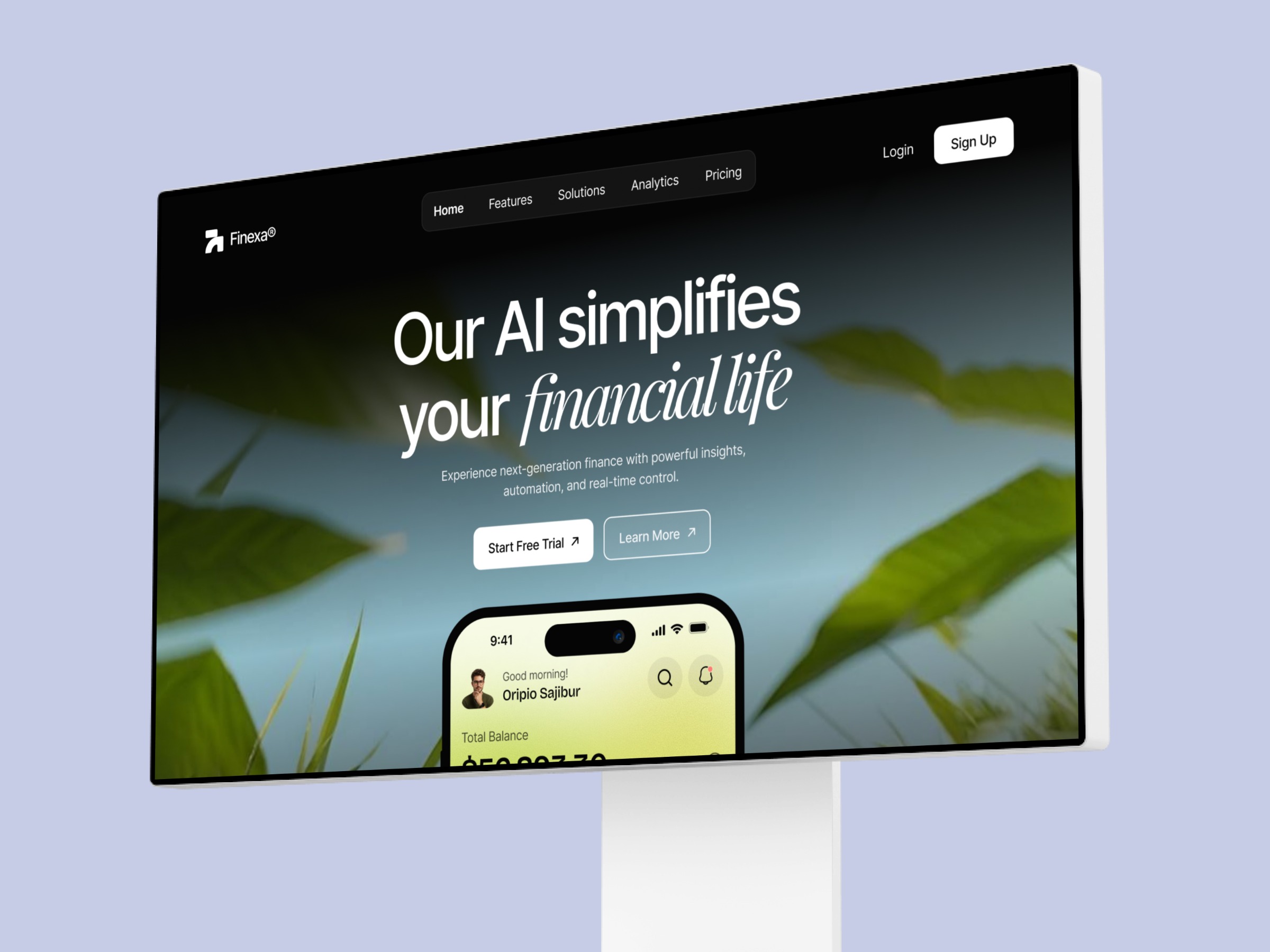 Finance SaaS landing page Image 1