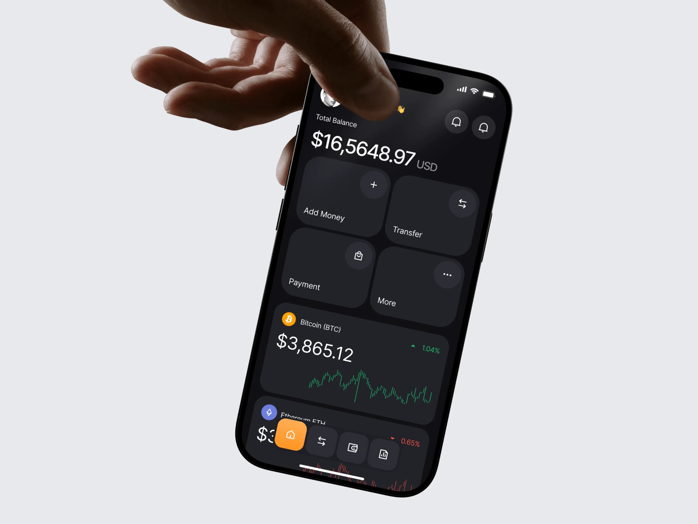 Crypto Wallet Mobile App Design Image 1