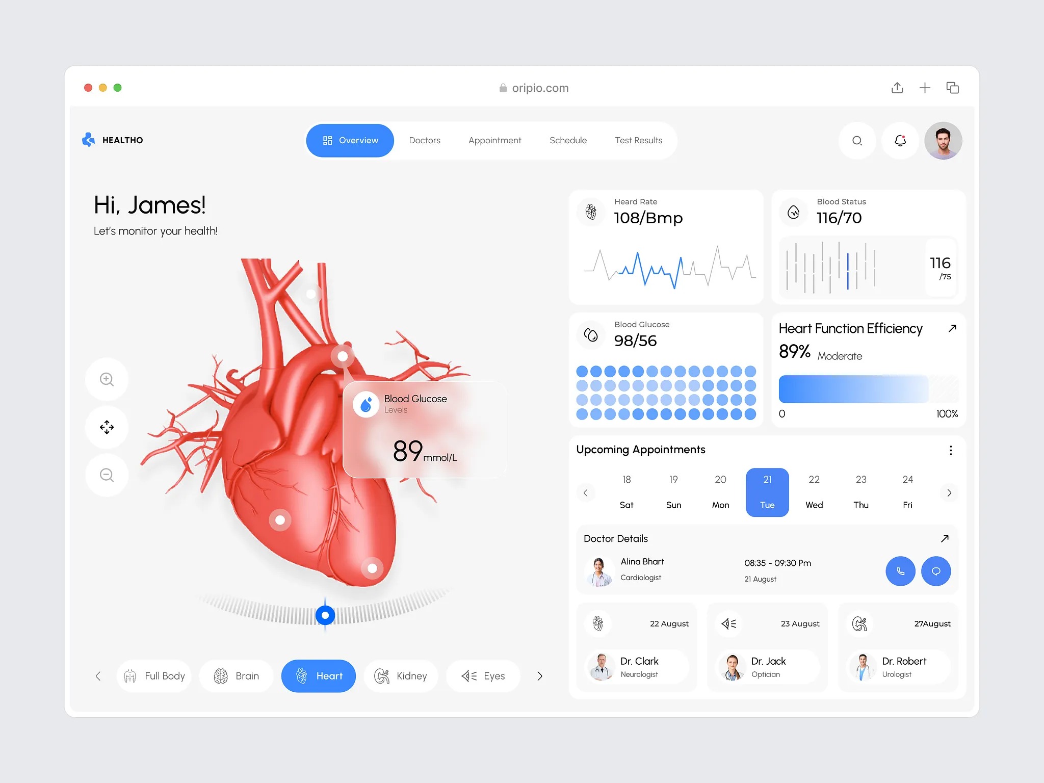 Medical Dashboard Design