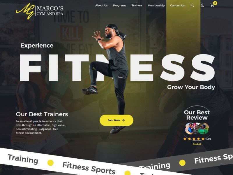 Marco's Gym Landing Page