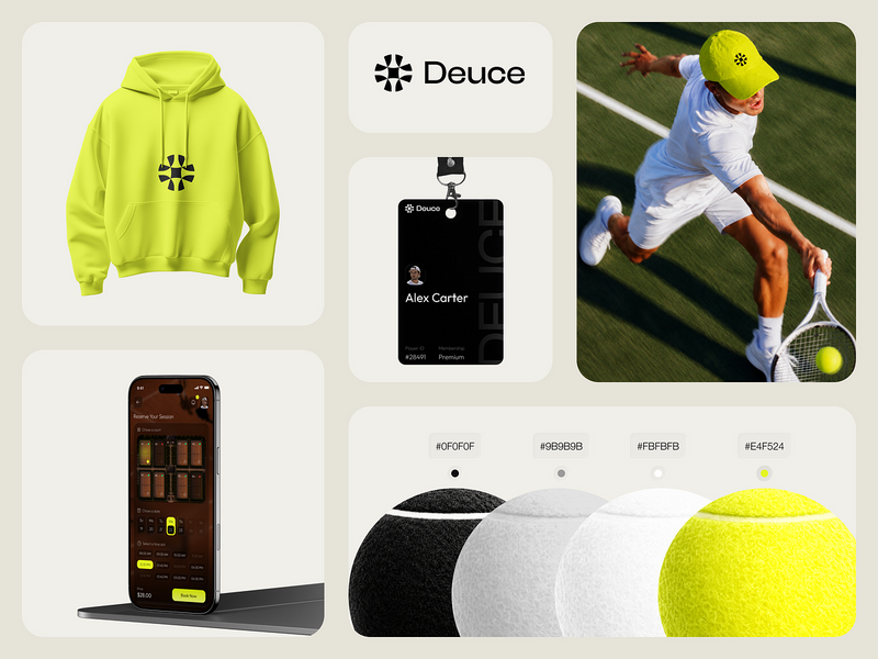 Deuce · Brand Identity for a Court Management SaaS | Fivecube