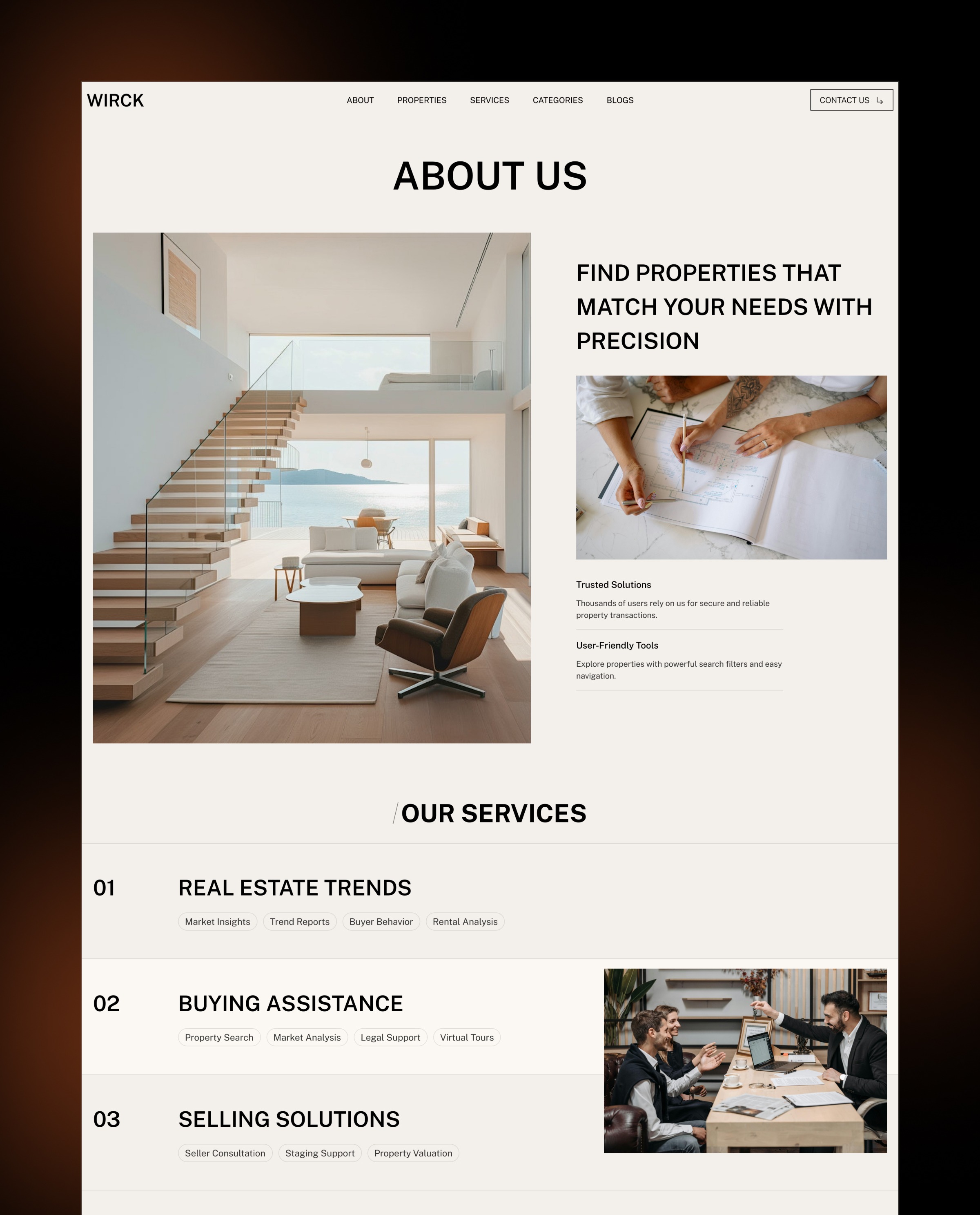 Wirck - Real Estate Website  Image 1