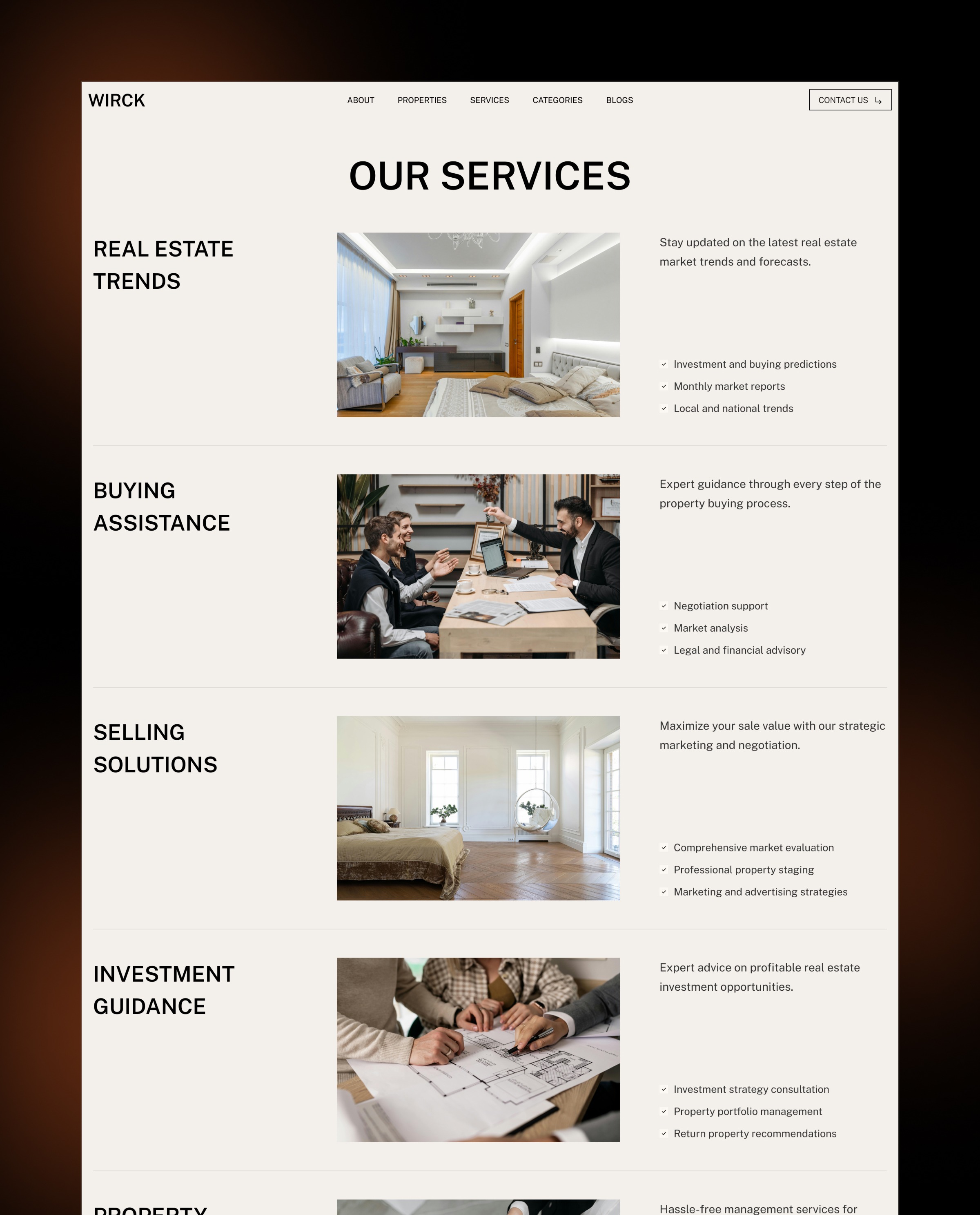 Wirck - Real Estate Website  Image 2