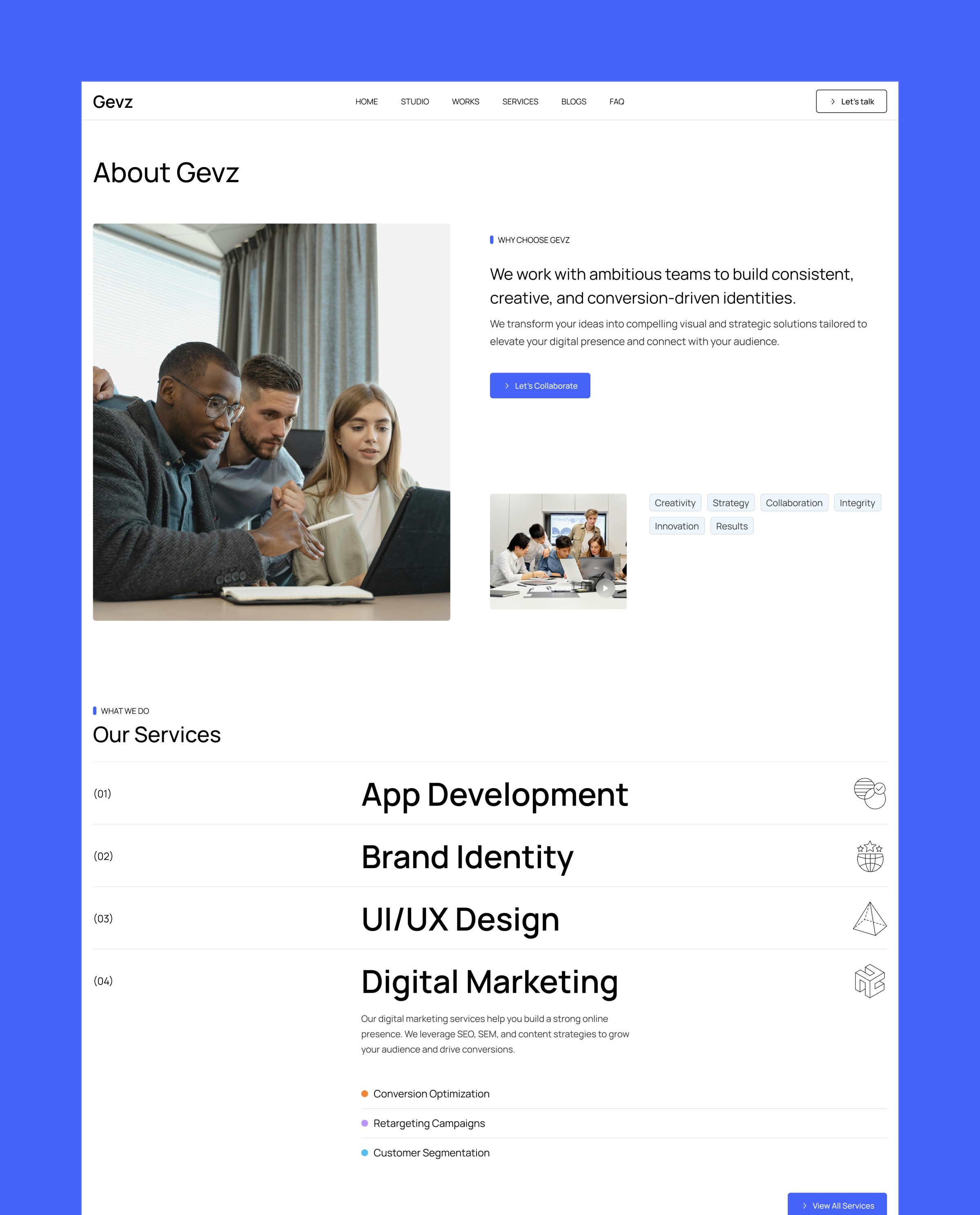 Gevz - Portfolio & Agency Image 1