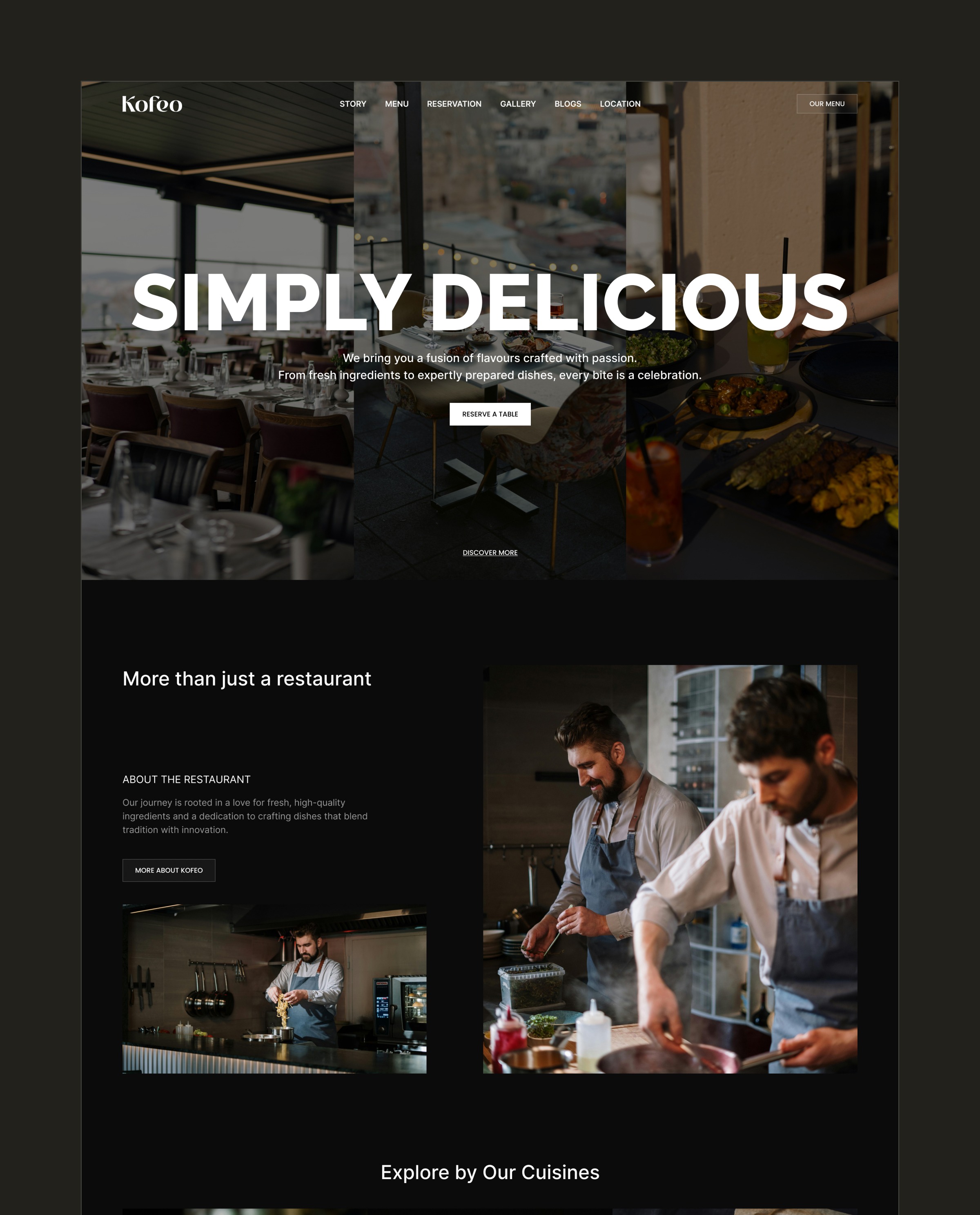 Kofeo - Food & Drink Website Image 0