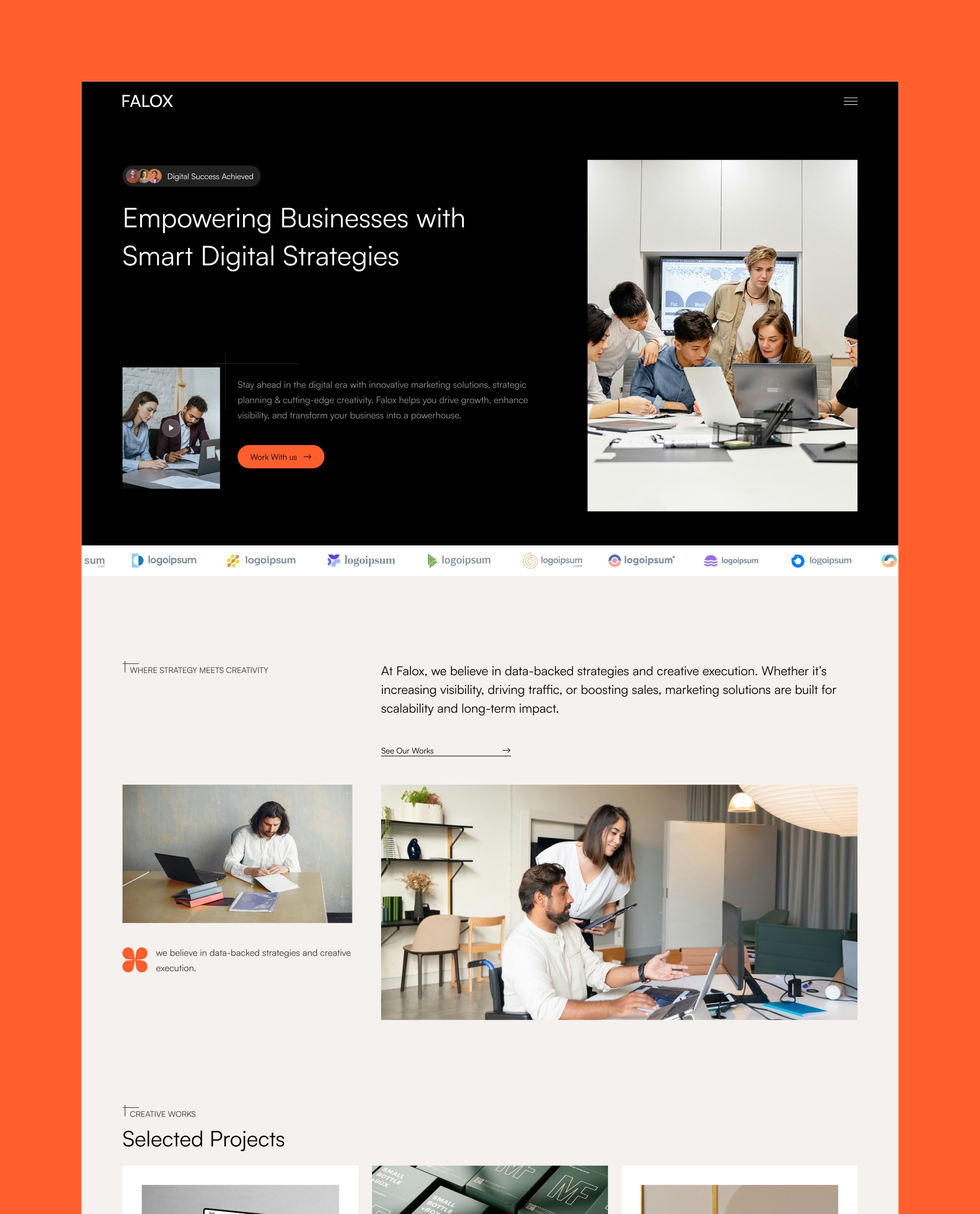 Falox - Portfolio & Agency Website Template Image 0