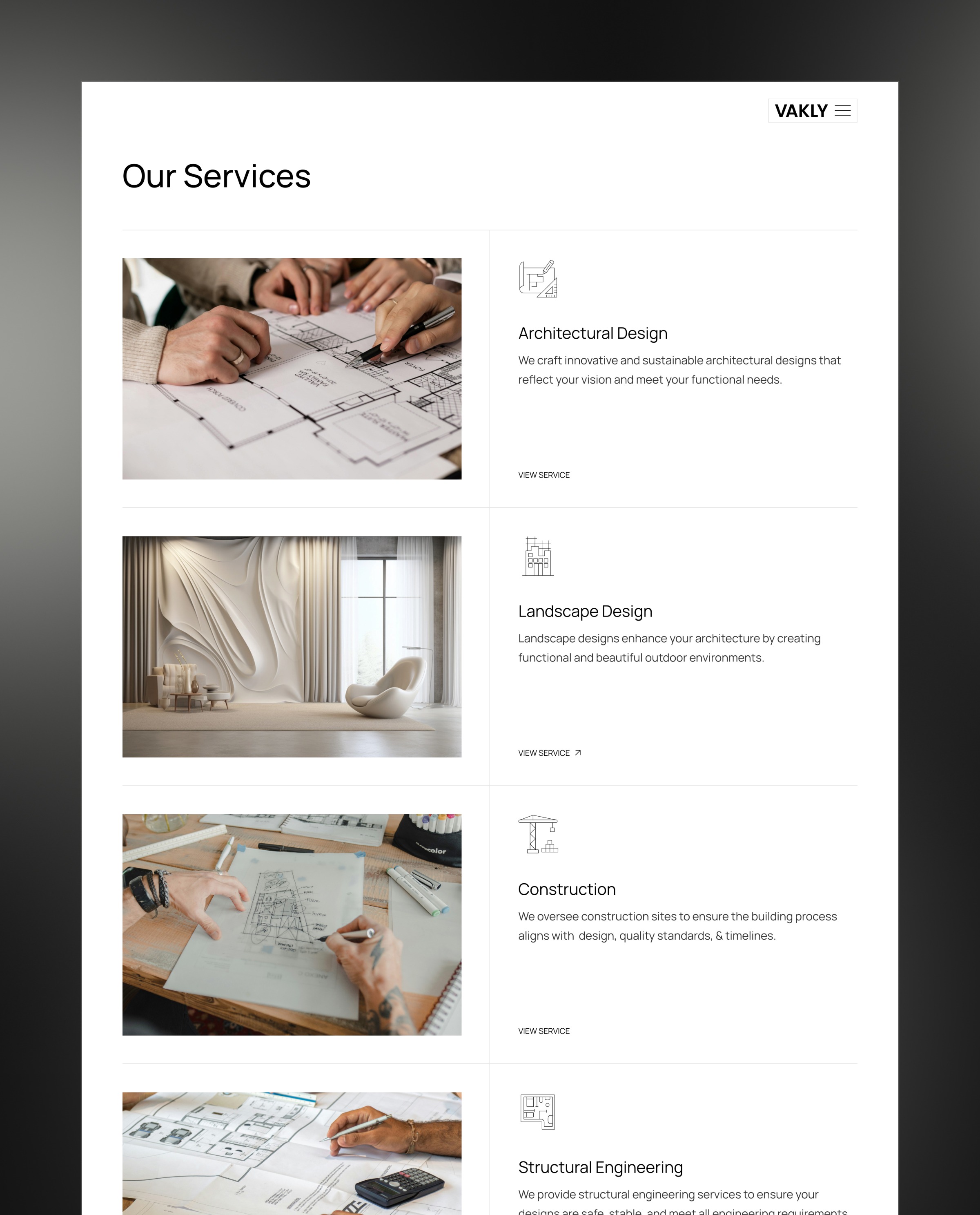 Vakly - Architecture & Design Website Image 2