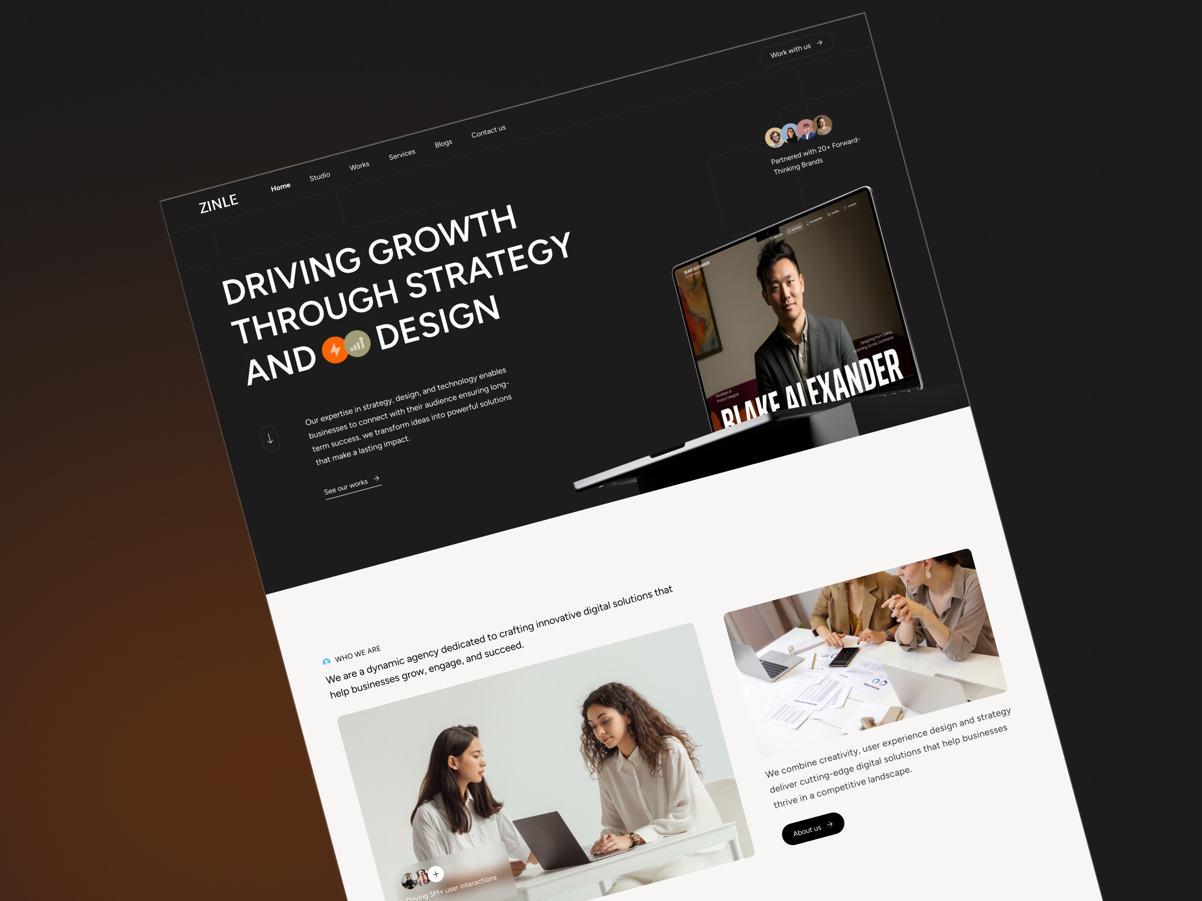 Zinle - Portfolio & Agency Website 