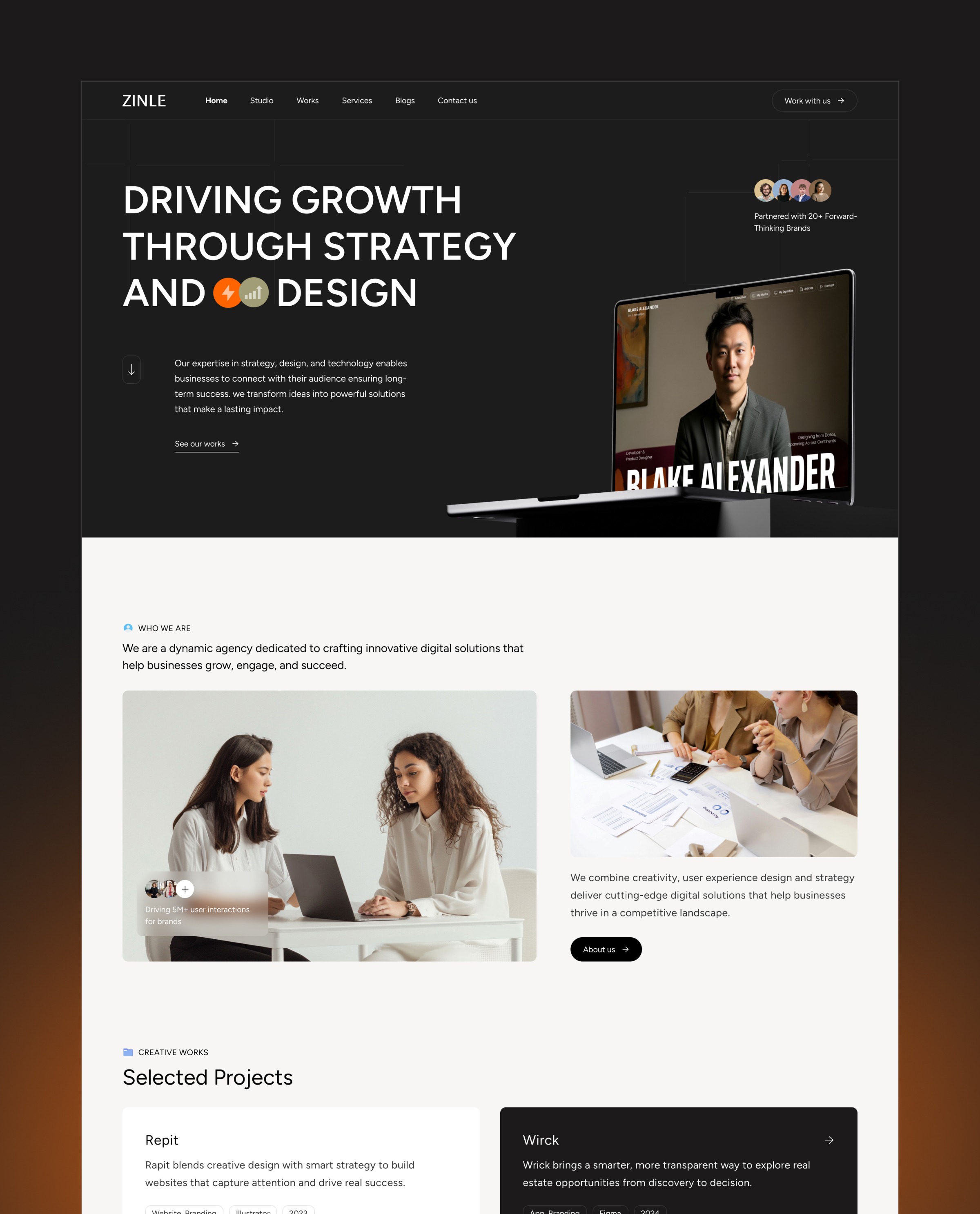 Zinle - Portfolio & Agency Website  Image 0