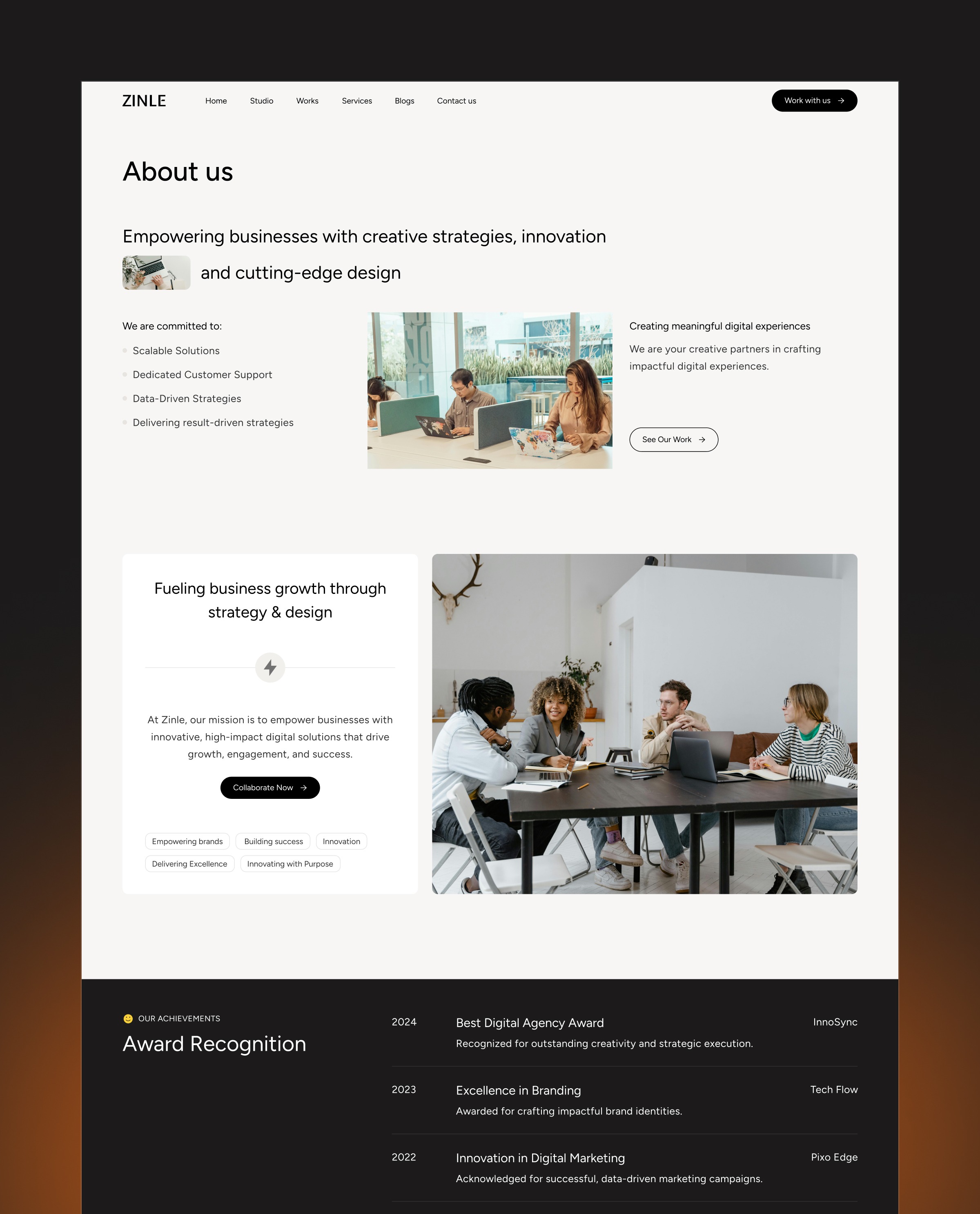 Zinle - Portfolio & Agency Website  Image 1