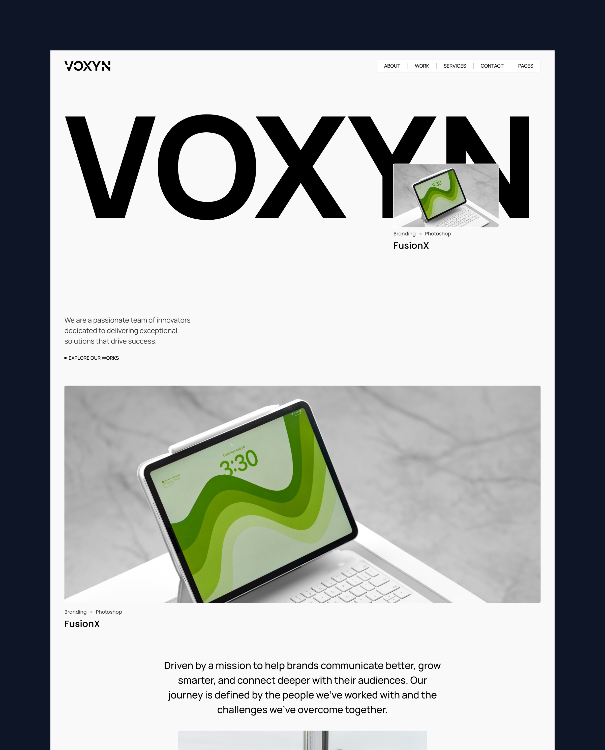 Voxyn - Portfolio & Agency Website Image 0