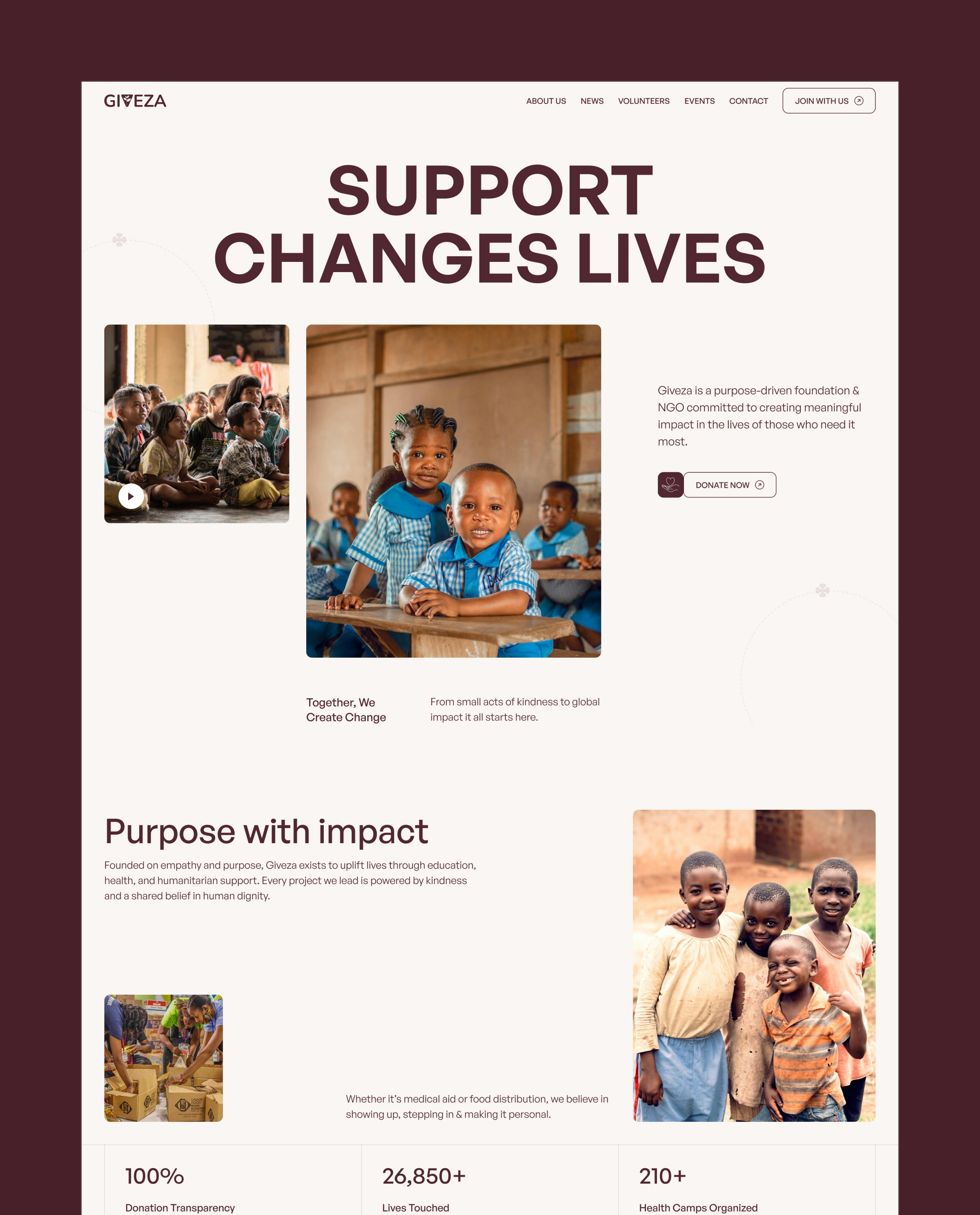 Giveza - Community & Nonprofit Website Template Image 0