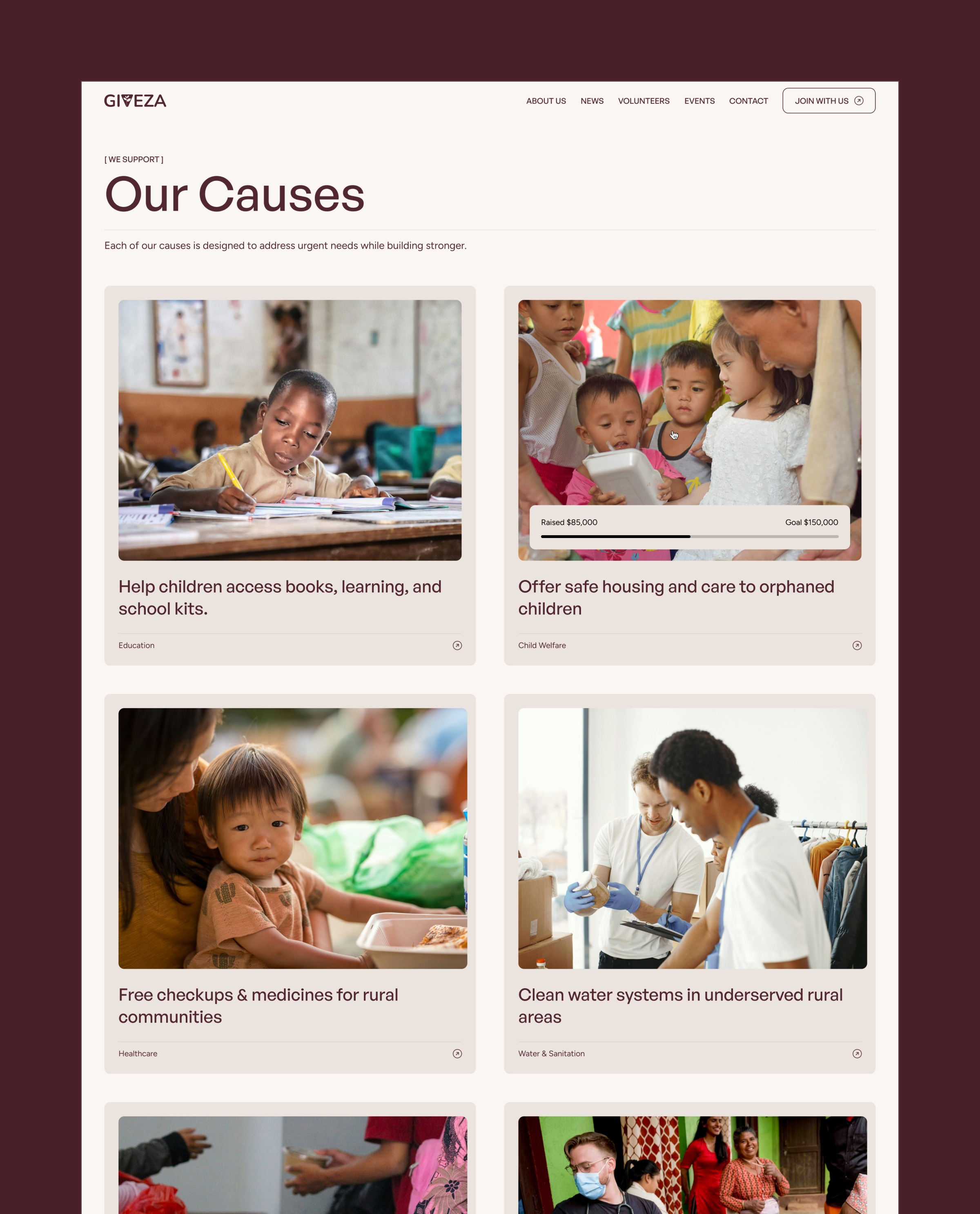 Giveza - Community & Nonprofit Website Template Image 2