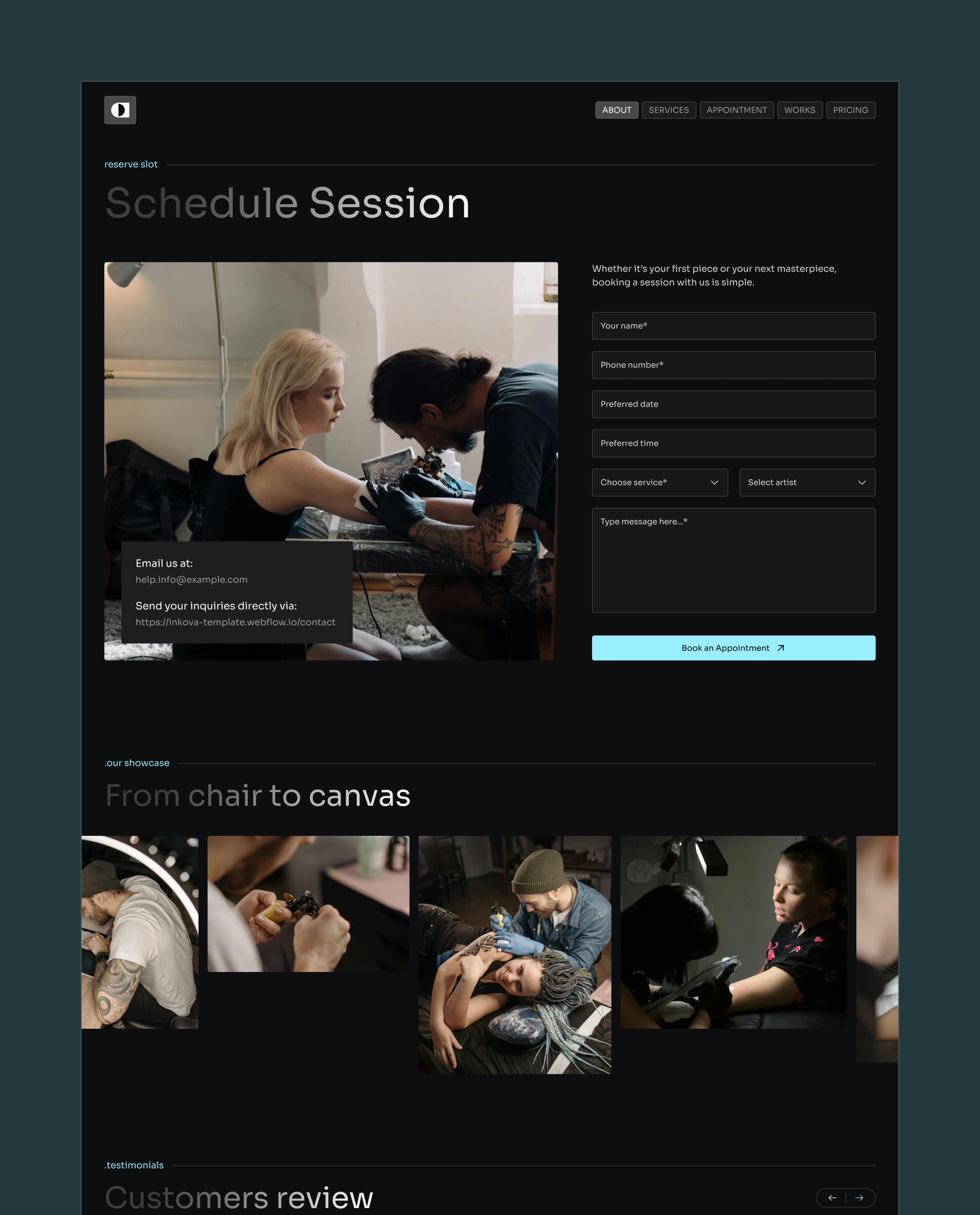 Inkova - Hair & Beauty Website Template Image 2
