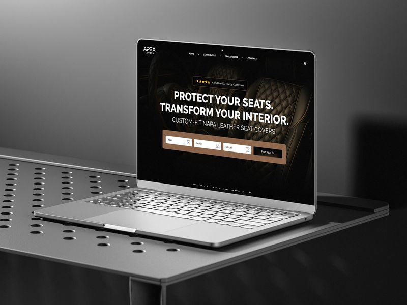 Apex Covers - Ui/Ux website design for e-commerce