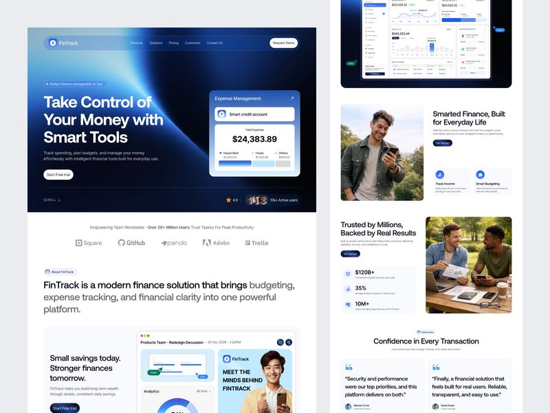 Finance SaaS Landing Page