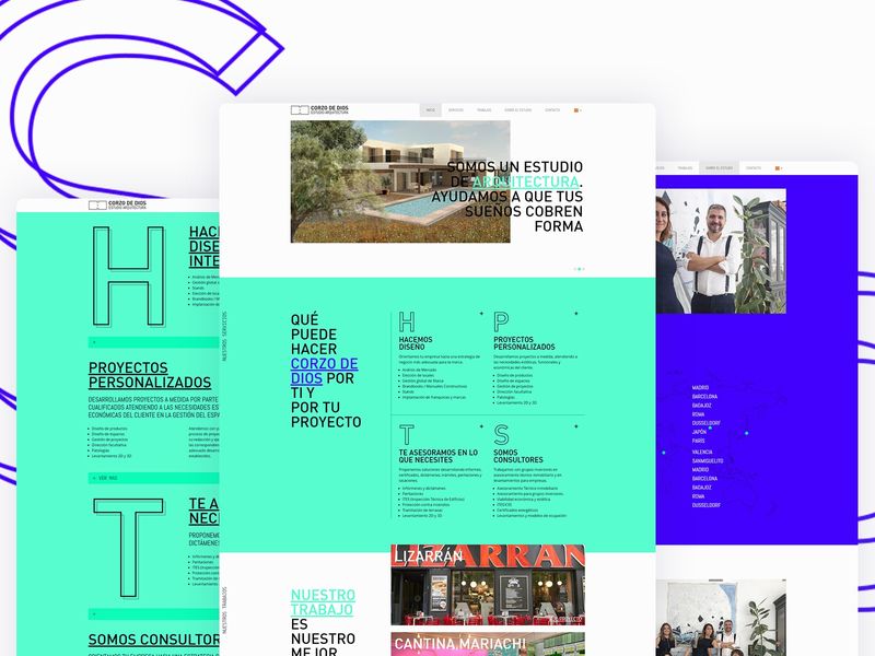 Corzo de Dios, architecture studio website