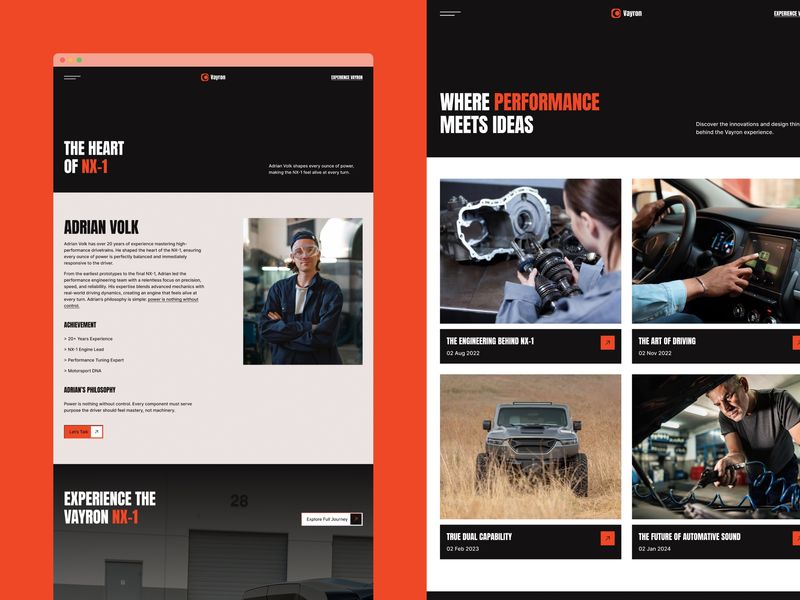 VAYRON — Electric Vehicle Website Template