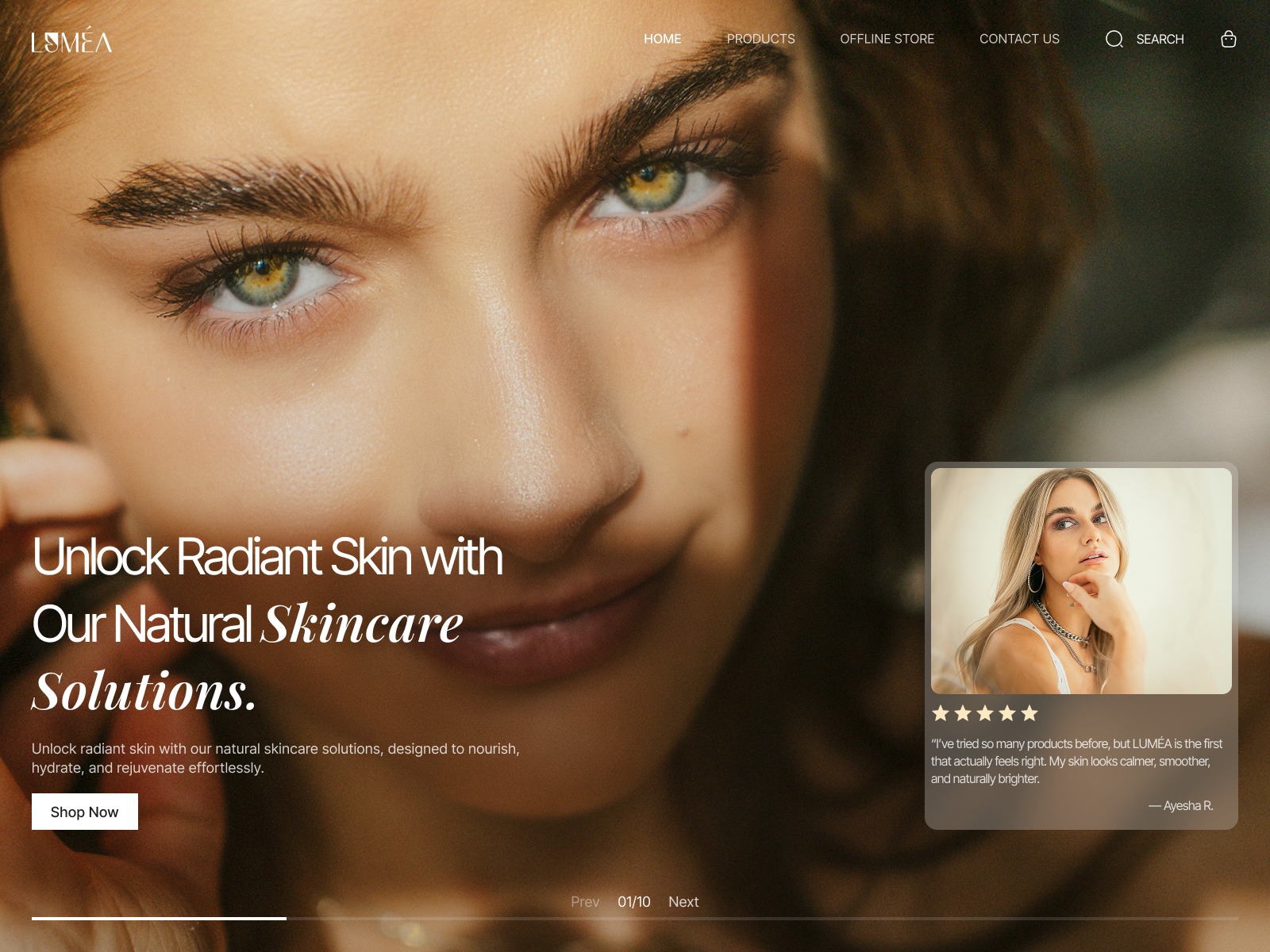 Luxury Minimal Skincare Website UI/UX Design – LBMÉA