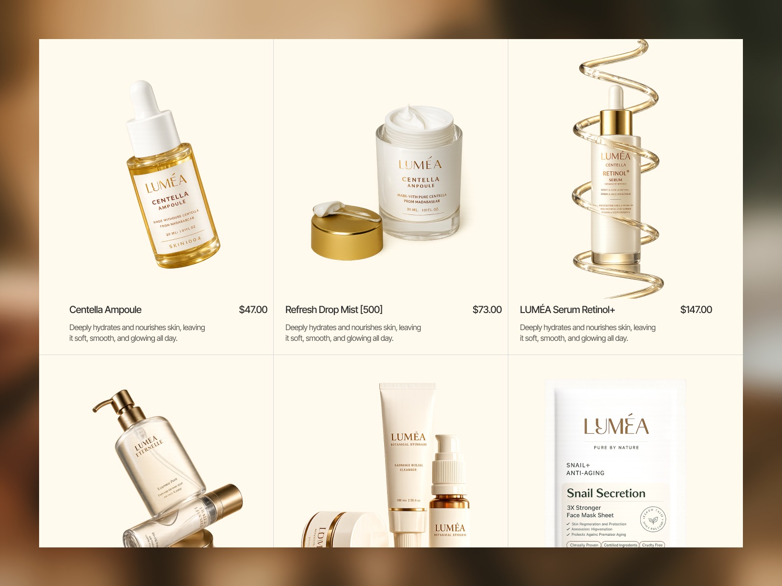 Luxury Minimal Skincare Website UI/UX Design – LBMÉA Image 3