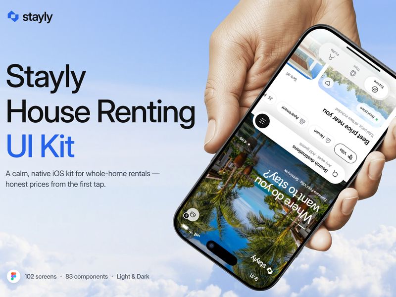 Stayly - House Renting App - Mobile design asset by UI8