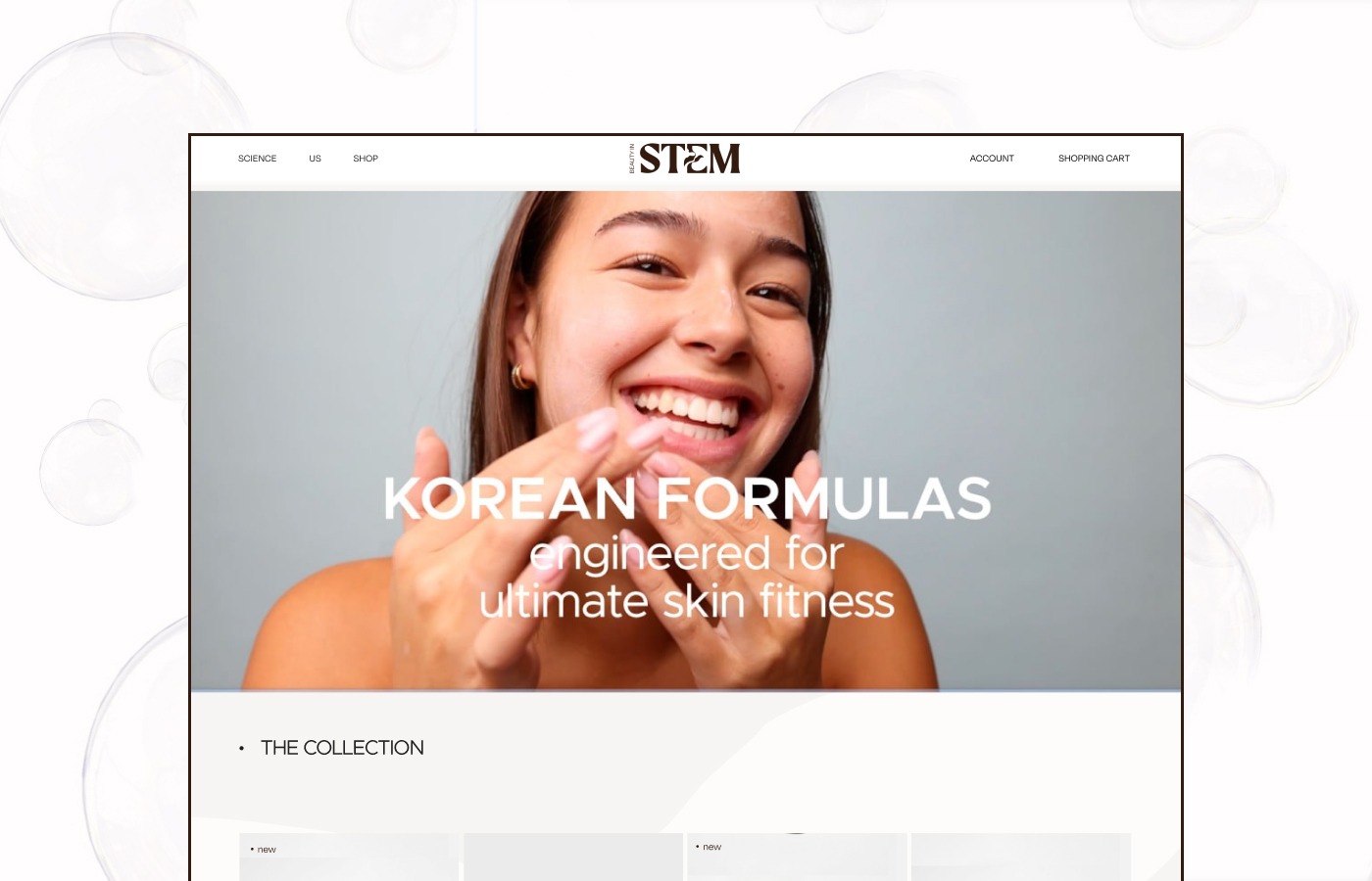 E-commerce website Beauty In Stem — Korean Skincare