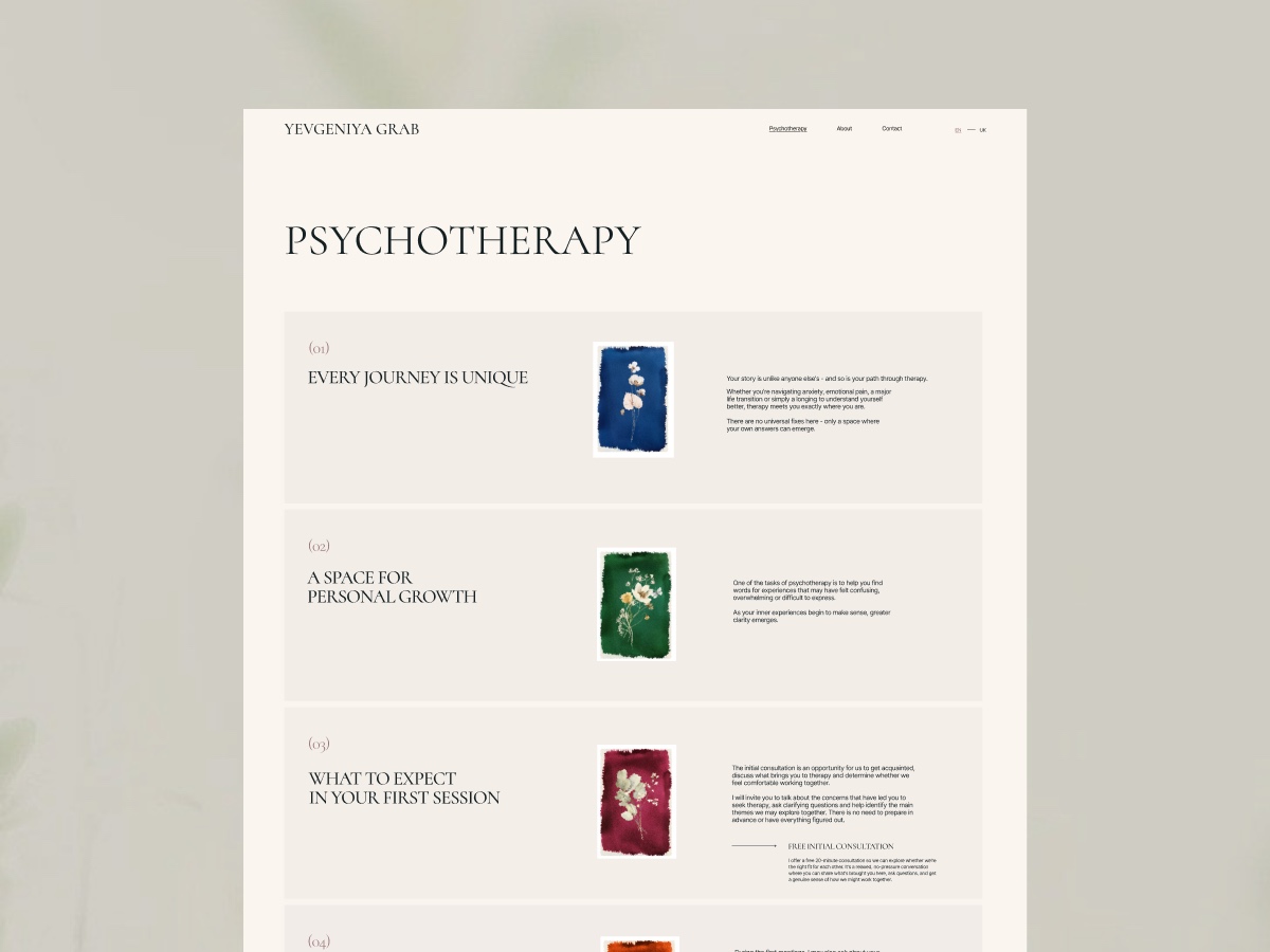 Yevgeniya Grab - Psychoanalytic Psychotherapist Image 2