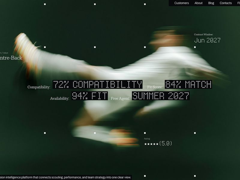 Hero Section for an AI Sports Platform