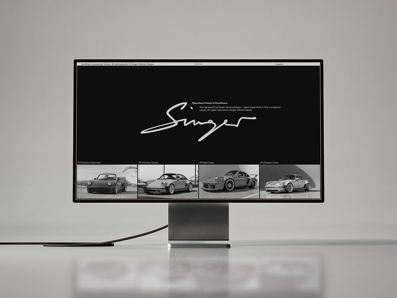 Web Design: Bespoke Porsche, Singer