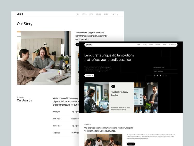 Leniq - Portfolio & Agency Website Template