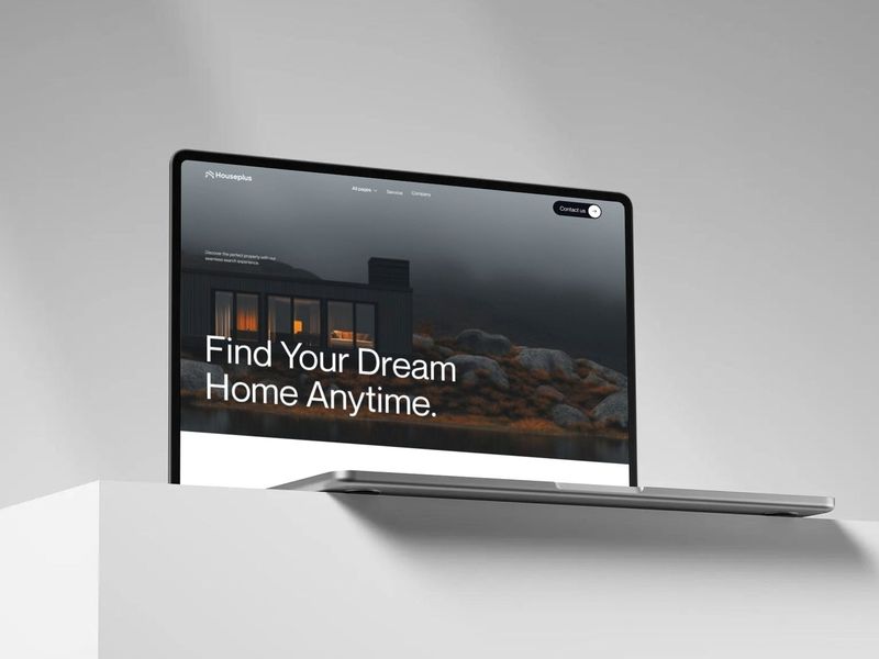 Real Estate Landing Page Website Home Page UI UX Design with Motion Graphic