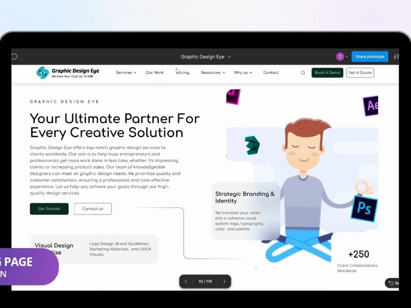 Latest Landing Page UI/UX Design for the Client. 