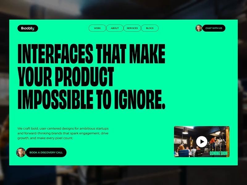 Moobliy Landing Page Hero Exploration