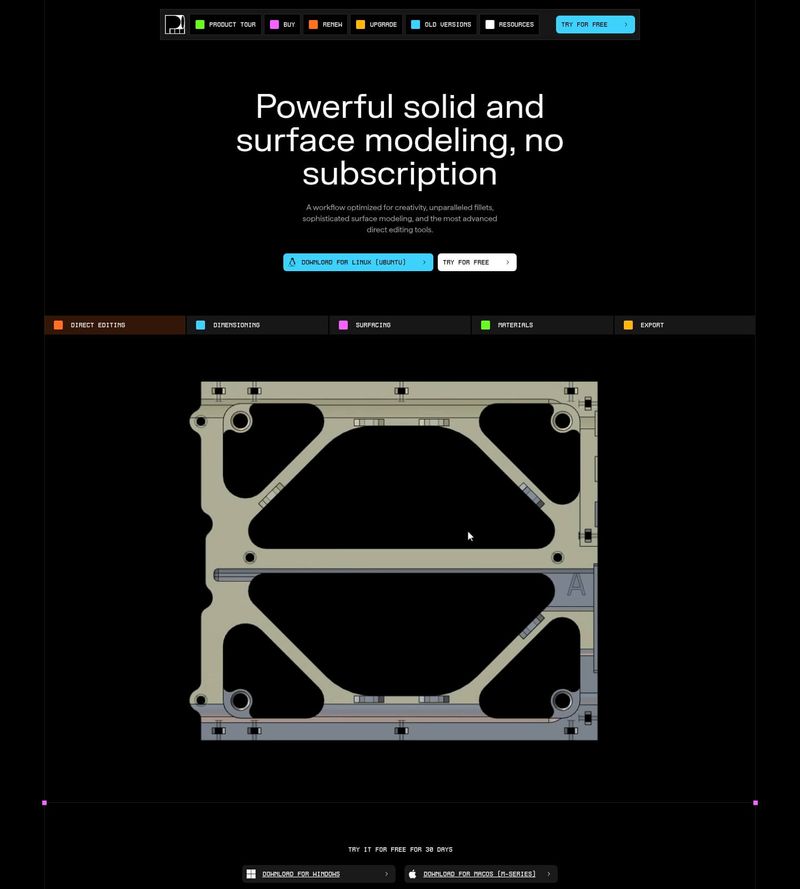 Screenshot taken from plasticity.xyz