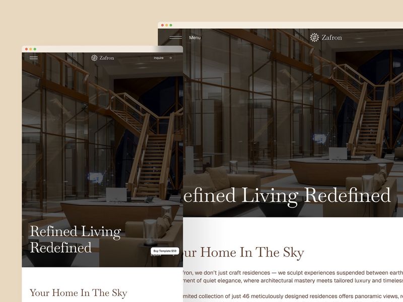 Zafron Luxury RealEstate Website Template