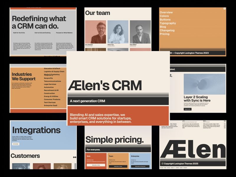 Ælen — a retro SaaS website template built with Astro & Tailwind CSS.