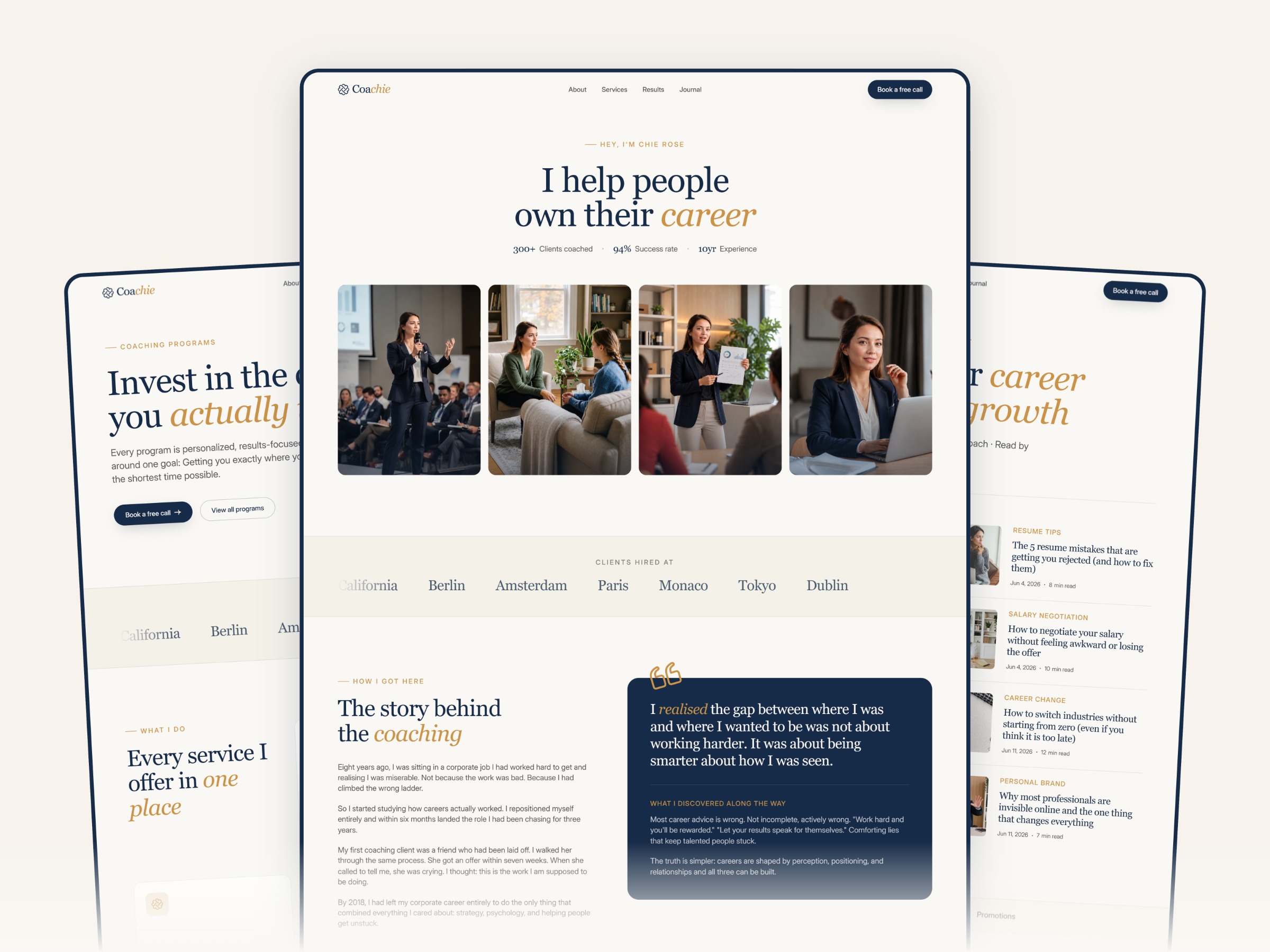 Coachie - A Premium Career & Personal Coach Framer Template Image 2