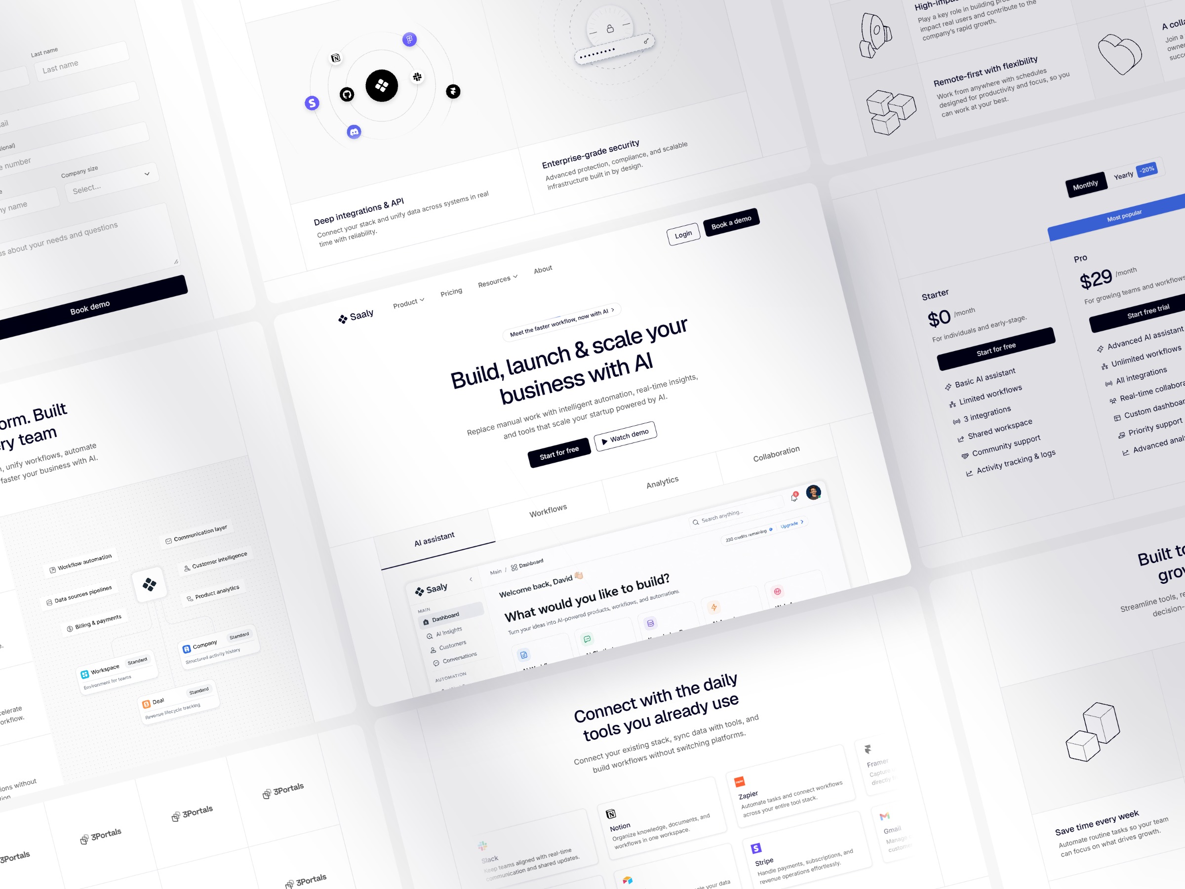 Saaly - AI SaaS & Startups Website Framer template Image 0