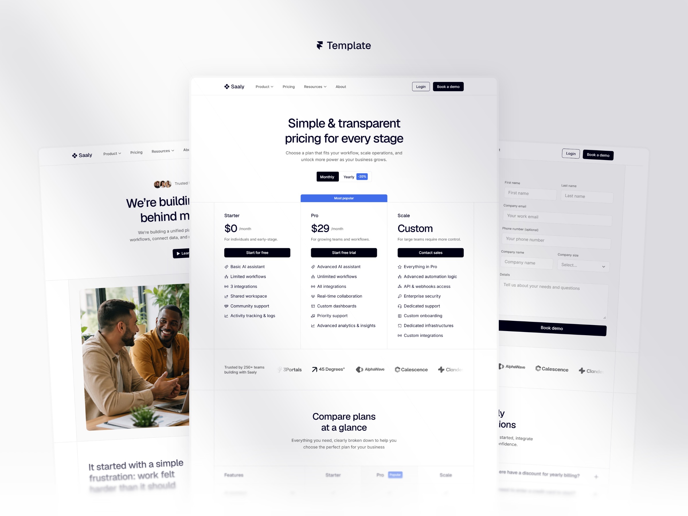 Saaly - AI SaaS & Startups Website Framer template Image 2