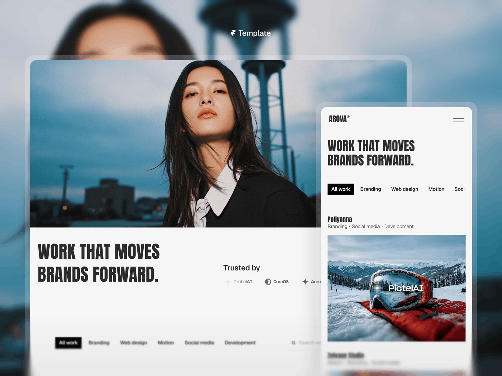 Arova Studio — Creative Design Studio & Agency Framer Website Template Image 2