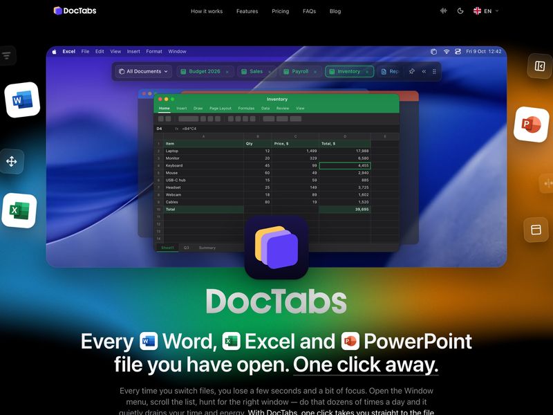 DocTabs — Website and product design